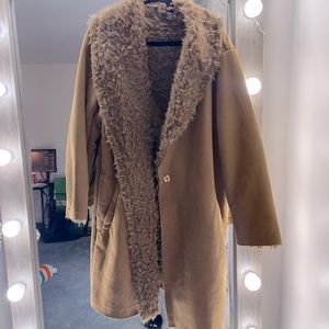 Stylish faux fur coat